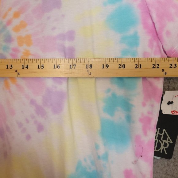 Cha Sor Womens‎ New York T-Shirt Multicolor Tie Dye Short Sleeve Scoop Plus 3X - Picture 3 of 9